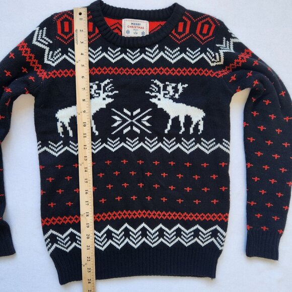 Cute Ugly Christmas Sweater Reindeer Snowflake Holiday Festive Winter Cozycore S - Picture 8 of 9